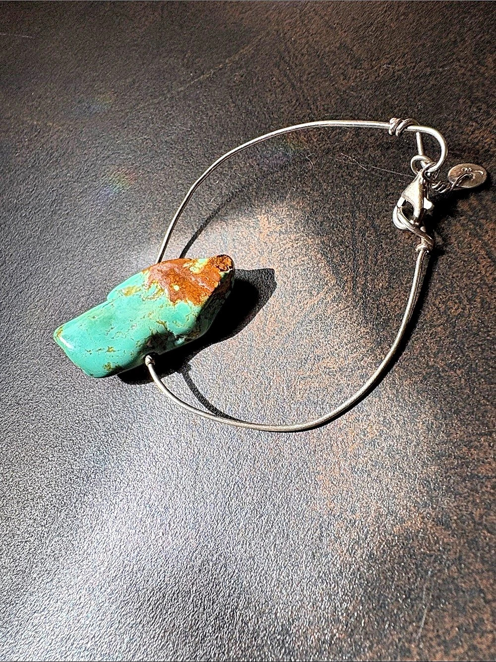 TURQUOISE Bracelet Retro Bohemian Preowned Rock Specimen Bracelet Genuine Turquo
